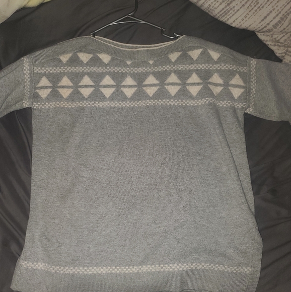 LOFT Sweaters - LOFT Gray and Cream womend Crewneck Sweater